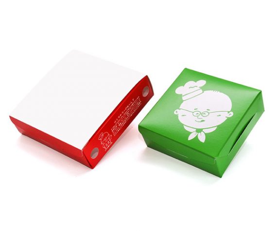 red and Green bakery boxes