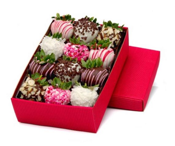 Pink Box for Chocolate Covered Strawberries