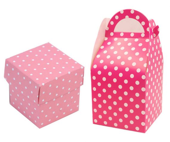Custom Pink Dotted Boxes