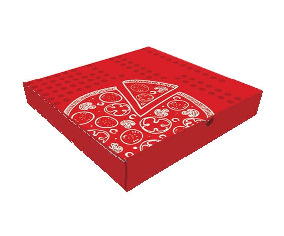 Red pizza Box