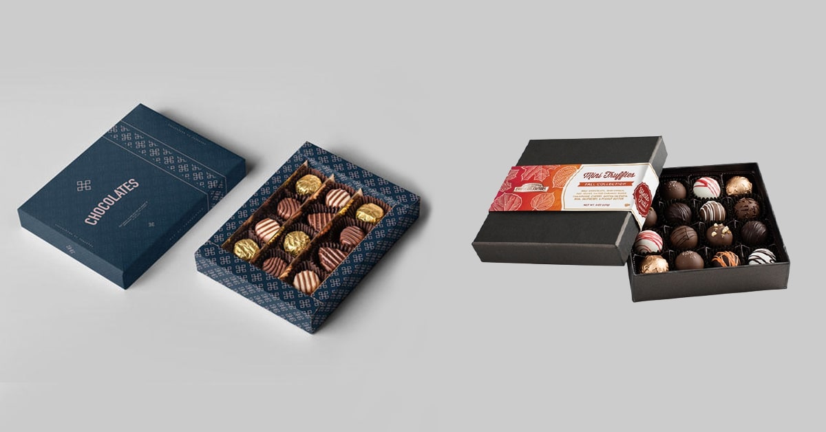 Custom printed truffle boxes